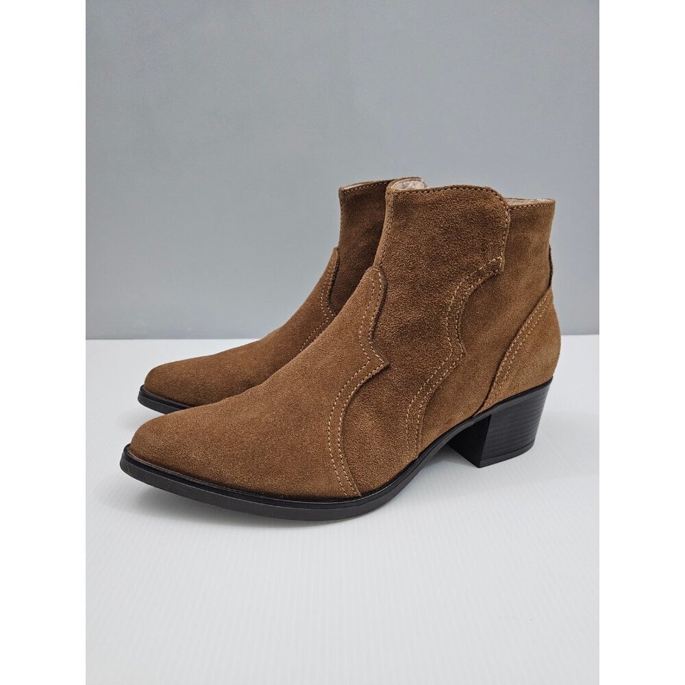 Ron White Syrena Ankle Boot Womens EU 40 Cognac Brown Suede Water Resistant